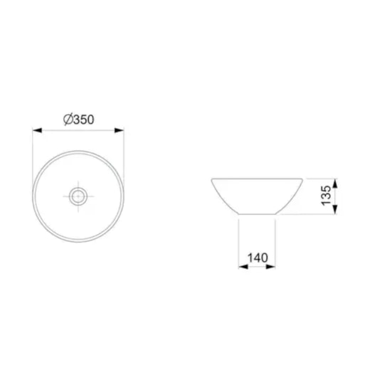Lavatório De Apoio Redonda R1 Biscuit Incepa 35cm - Imagem principal - 105ba76f-59ee-4351-8d39-68fbbce6f640