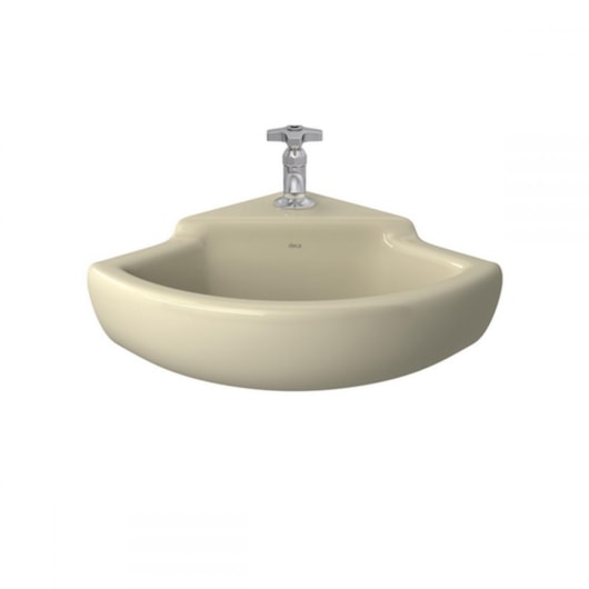 Lavatório De Canto Izy 30x30cm Creme Deca - Imagem principal - 0c8805d1-430d-40f3-bc4d-e8ca030d4996