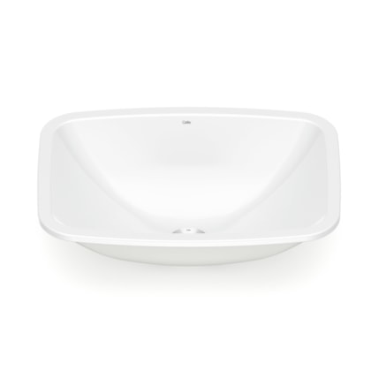 Lavatório De Embutir Retangular Branco Celite