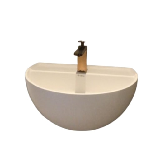 Lavatório Duramatt Suspenso 3 Furos Alexandria Branco Fosco Acetinado Sabbia - Imagem principal - 007c49a9-bef5-440c-b3a5-c82b1f594faf