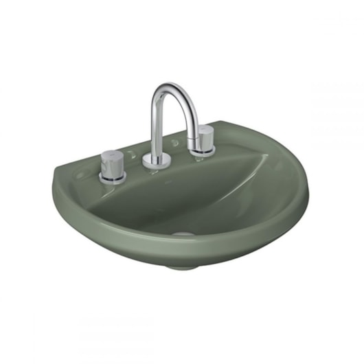 Lavatório Izy 46x26cm L915 Verde Deca - Imagem principal - 7718fed9-990e-476f-9fb9-d01934537107