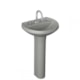 Lavatório Izy 46x36cm L915 Cinza Real Deca - dfcbb62b-894d-4677-883e-b9ded12f3e19