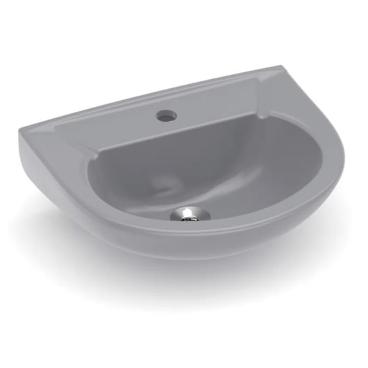 Lavatório Para Coluna 470x385 Furo Central Sem Ladrao Savei/azaléa Cinza Celite - Imagem principal - 45178e71-2868-45ab-b218-b5916c6335b6