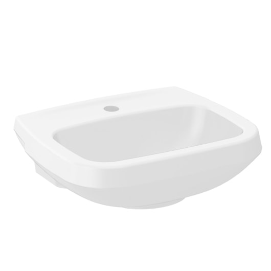 Lavatório Para Coluna City Branco Celite 50x41cm - Imagem principal - a6444940-8344-47dd-92b2-b2dc84cb650c