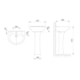 Lavatório Para Coluna Furo Central Sem Ladrao Flamingo Branco Incepa 47x38,5cm - 53cb5045-d544-4d55-9cc5-54dbce56f9fb