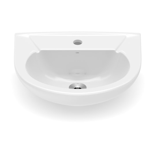 Lavatório Para Coluna Saveiro Branco Celite 47x39cm - Imagem principal - 59d8dbec-1d80-4883-b1de-d35276dcbd99