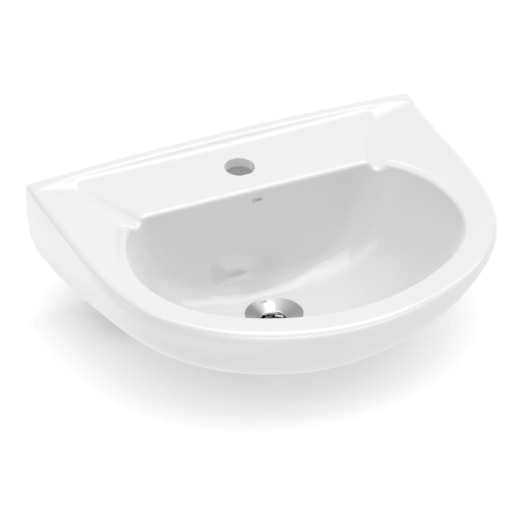 Lavatório Para Coluna Saveiro Branco Celite 47x39cm - Imagem principal - 5fd51252-67e5-442e-8560-aca3bfbba867