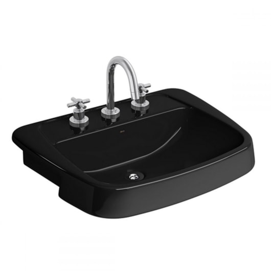 Lavatório Semi Encaixe 58x45cm Com Mesa L.82.95 Ébano Deca - Imagem principal - aa5a09eb-b8db-4562-be11-d6b34766d918