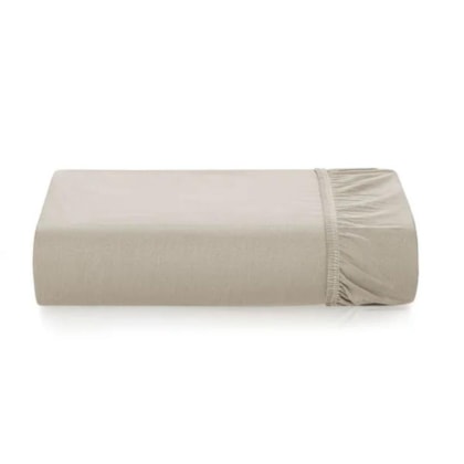 Lençol Com Elástico Bossa King Areia Karsten 193x203x45cm