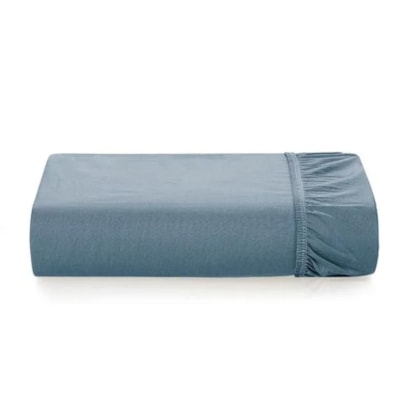Lençol Com Elástico Bossa King Indigo 300 Fios Karsten 193x203x45cm