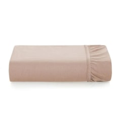 Lençol Com Elástico Bossa King Nude 300 Fios Karsten 193x203x45cm
