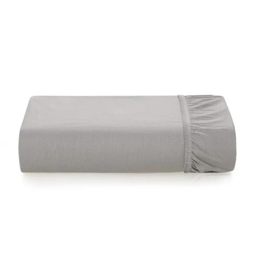 Lençol Com Elástico Tom Titanio Solteiro Cinza 200 Fios Karsten 100x200x35cm - Imagem principal - ba47072b-0d45-4603-a242-315b0211b010