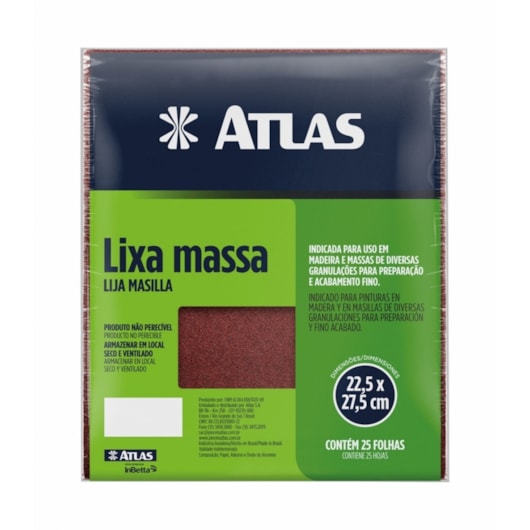 Lixa Massa E Madeira Atlas Grão 60 (Unidade) - Imagem principal - 684d91fe-c9be-40fc-885e-0a83a9f7c6ba