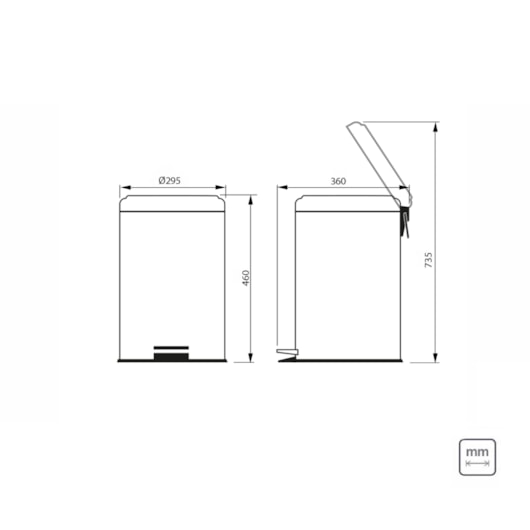 Lixeira Aco Inox Com Pedal 20 Litros - Tramontina - Imagem principal - 51b2d12f-36e3-4d04-bf91-c950db6f7e5c