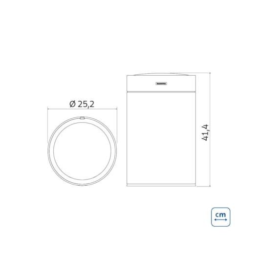 Lixeira Com Sensor Sense Round Inox Acetinada Tramontina 11L - Imagem principal - 19fee95a-2b54-4f80-a31f-77af4963ce65