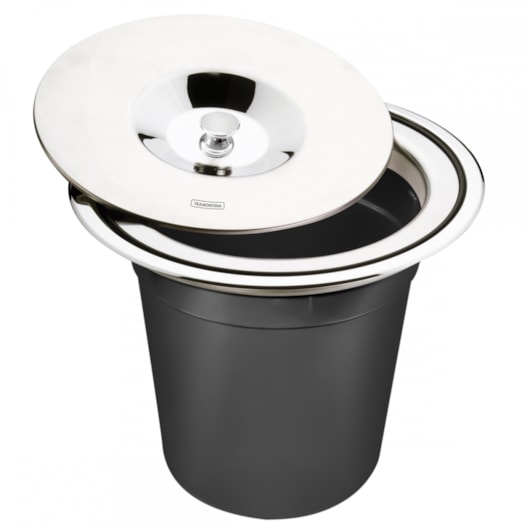 Lixeira De Embutir Clean Inox 5l Tramontina - Imagem principal - d534a82b-58aa-4928-85ad-7b4a28e3a294