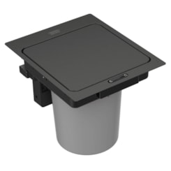 Lixeira De Embutir Em Aço Inox Com Sensor Design Collection Next Black Matte Tramontina 5L