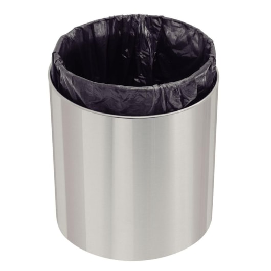 Lixeira Em Inox Útil 5l Com Tampa Inox Acetinado Tramontina - Imagem principal - 4d54561f-b4f8-4c62-bd7f-ff5c011752fe