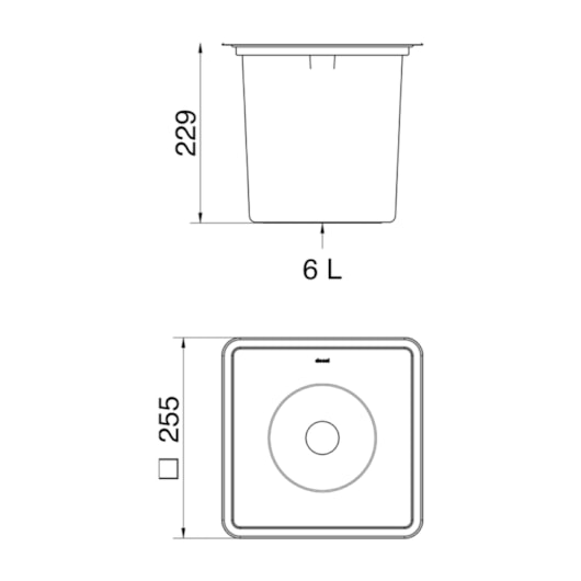 Lixeira Embutir Quadrada Q255 6 Litros Docol - Imagem principal - 1b38ba4b-905e-4456-b69b-e4a8233de460