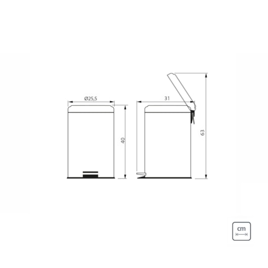 Lixeira Inox com Pedal Brasil com Acabamento Polido e Balde Interno Removível 12L Tramontina - Imagem principal - 95b8d3d0-826b-4831-9100-7418414ddc95