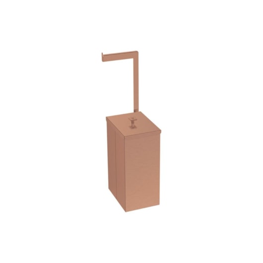 Lixeira Inox com Suporte para Papel Higiênico Luz Slim Tramontina 5,5L - Imagem principal - 13bc7be9-9745-408a-aa87-432a3bdecf2f