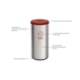Lixeira Inox Piemonte com Acabamento Scotch Brite e Tampa Basculante Marrom em Polipropileno 40 L Tramontina - 6bc9d97b-5ddf-45e4-a30c-12fe02906f6a
