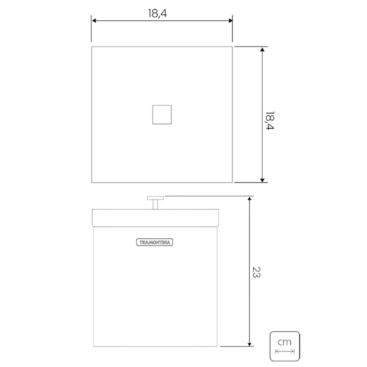 Lixeira Luz em Inox com Acabamento Scotch Brite e Revestimento Rose Gold a Base de Verniz 4,5L Tramontina - Imagem principal - 2e77c7d0-1dc6-4de9-8f4e-0bbae4e767bd