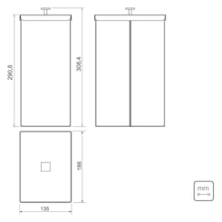 Lixeira Luz Slim em Aço Inox com Acabamento Scotch Brite e Revestimento Black Matte 5,5 L Tramontina