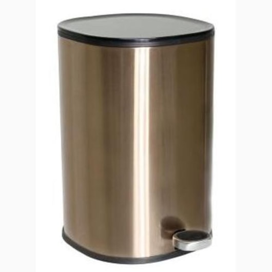 Lixeira Multiuso Redonda Com Pedal Champagne 5 Litros Ghelplus - Imagem principal - 529425e3-7b88-468e-9d66-8fdb6d08187d