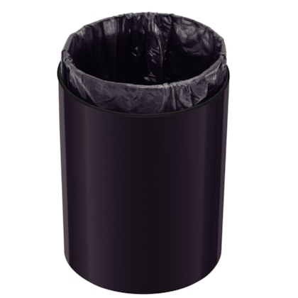 Lixeira Útil em Aço Inox Scotch Brite  Black Matte 5 L Tramontina