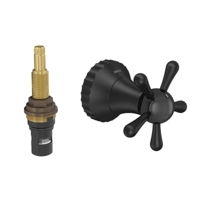 Loes Acabamento Para Registro De Pressao Pequeno 1/2 e 3/4 Perola Black Matte Deca