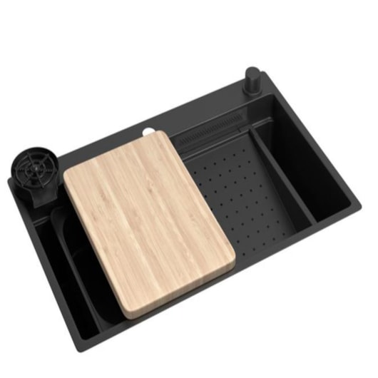 Loes Cuba Cozinha WorkStation Black Matte Deca 75X40cm - Imagem principal - 598a1655-b0f1-4323-b040-22e18691aca7