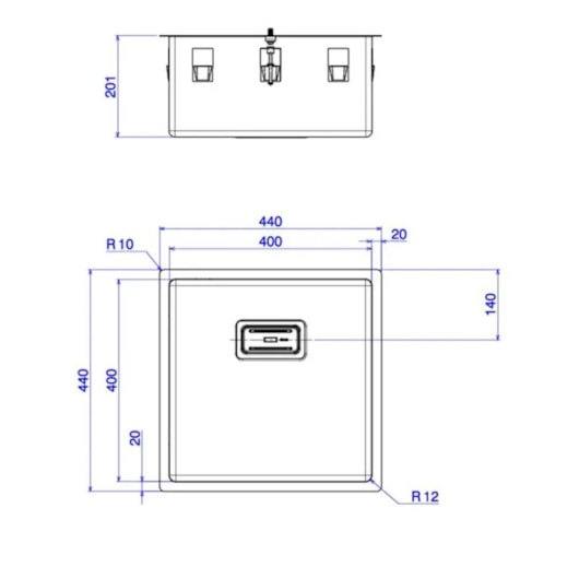 Loes Cuba De Cozinha Inox  Wish Com Válvula Deca 44x44x20cm - Imagem principal - d7ea1c54-ffd5-4e82-b15a-c26cecf4b4c3