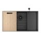 Loes Cuba De Cozinha Retangular Com Acessórios Suprema Black Mate Deca 75x40cm - dd3972d0-fd64-42e9-bf35-2db0d988742b