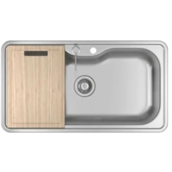 Loes Cuba De Cozinha Retangular Inox Com Acessórios Facile Deca 80x40cm