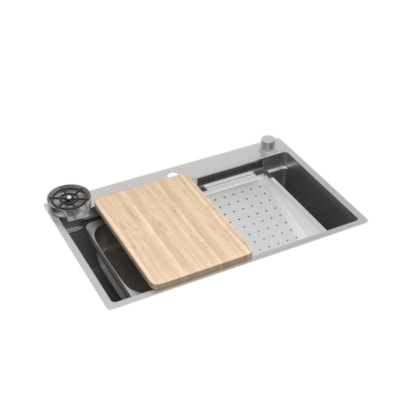 Loes Cuba De Cozinha Workstation Inox Deca 75x40cm