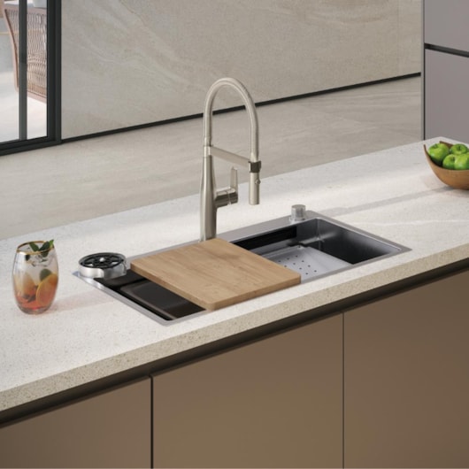 Loes Cuba De Cozinha Workstation Inox Deca 75x40cm - Imagem principal - d7772b1d-451a-495a-8b2a-4c8ab74e91b2