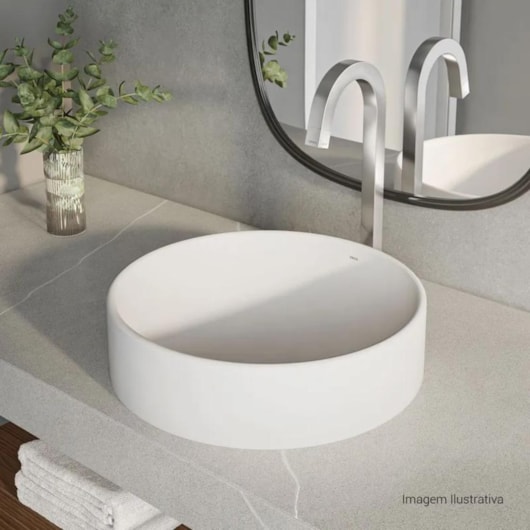 Loes Cuba De Sobrepor Redonda 40cm Branco Fosco Deca - Imagem principal - b3e854eb-c4df-4ab9-9a10-8256baf08fd1