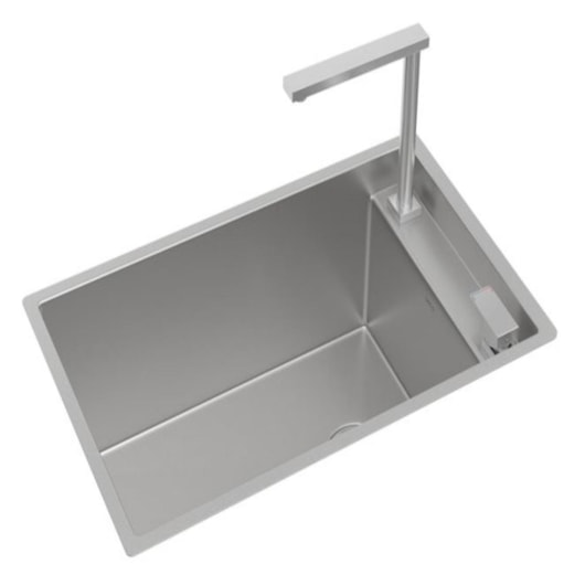 Loes Cuba Retangular Em Inox Para Cozinha Com Monocomando Deca Suprahide 70x40cm - Imagem principal - c75122ae-c46a-42ca-9af3-a0f4ba299d77