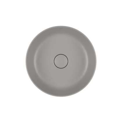 Loes Cuba Sobrepor Redonda Cinza Antracite Deca 40cm
