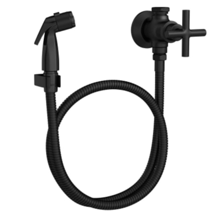 Loes Ducha Higiênica Com Registro E Derivação Duna Clássica Black Matte Deca