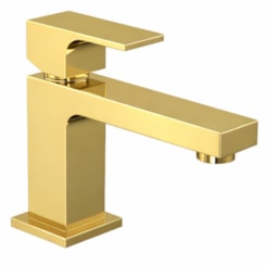 Loes Lavatório De Mesa Monocomando Unic 2875 Bica Baixa Gold Deca