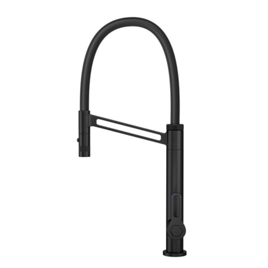 Loes Misturador Monocomando De Mesa Para Cozinha Bica Flexível Urban Black Matte Deca - Imagem principal - c836cb00-708c-4f97-a0e1-0e331170209f