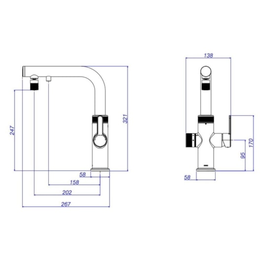 Loes Misturador Monocomando De Mesa Para Cozinha Com Filtro Água Gelada e Água Com Gás Enjoy Pro Deca 220V - Imagem principal - e270c56d-8812-4343-b3a8-687c70f0ed91