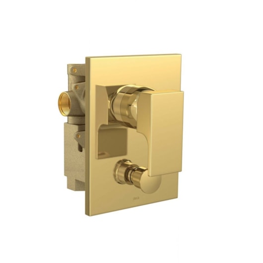 Loes Misturador Monocomando Para Chuveiro Com Desviador Para Banheira Unic Gold Deca - Imagem principal - 6927d679-3475-44d6-bc7b-f1901d72bf5c