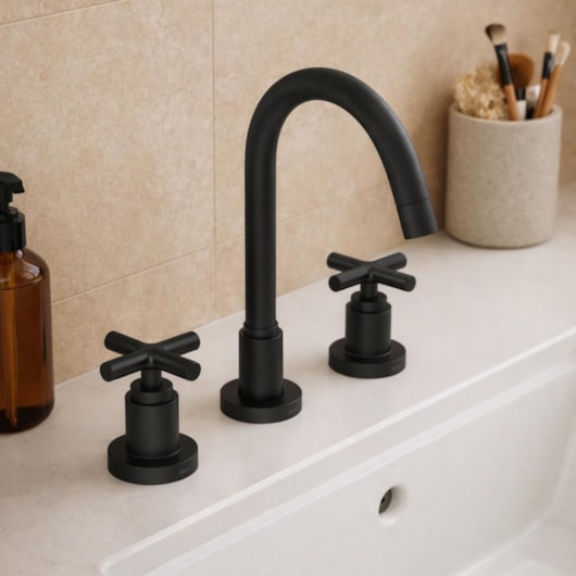 Loes Misturador Para Lavatório De Mesa Duna Clássica Bica Alta Black Matte Deca - Imagem principal - 6b075048-7b6e-446e-baee-fd0371dc7712