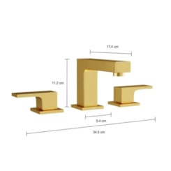 Loes Misturador Para Lavatório De Mesa Unic Gold Deca