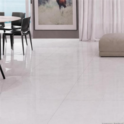 Loes Porcelanato Portinari Lumina White Polido 58,4x117cm Retificado