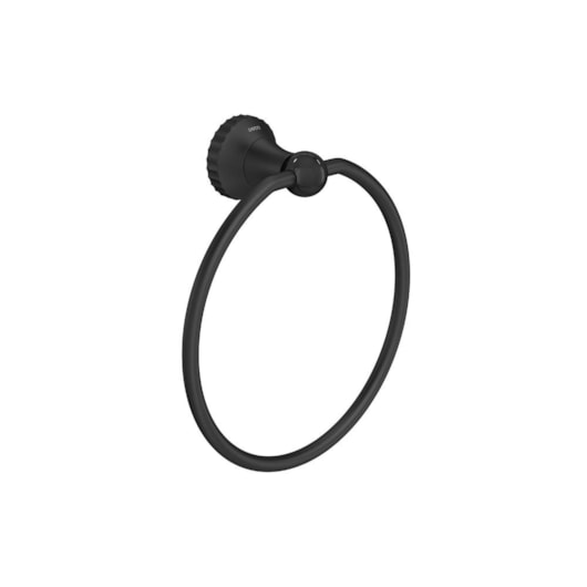Loes Porta Toalha Argolado Perola Black Matte Deca - Imagem principal - e89b6860-50bf-41dd-9f9f-b3282e9445fa