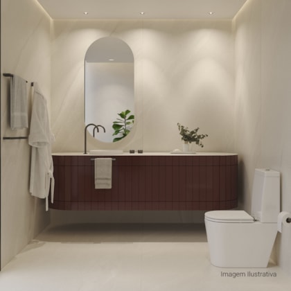 Loes Porta Toalhas Deca You Brown Matte Deca 60cm